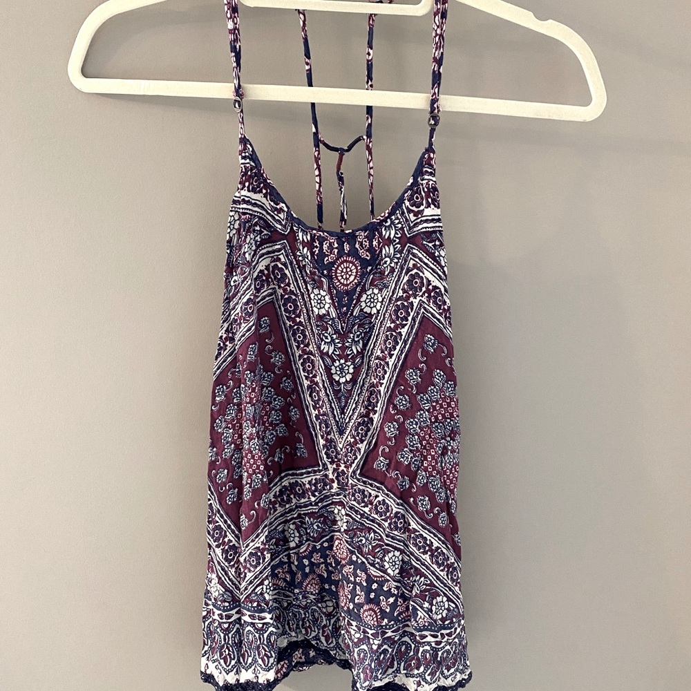 Boho tank! Open back!
